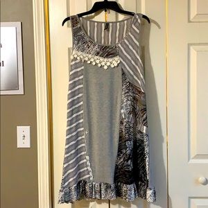 Grey Sacred Threads Sleeveless Dress
